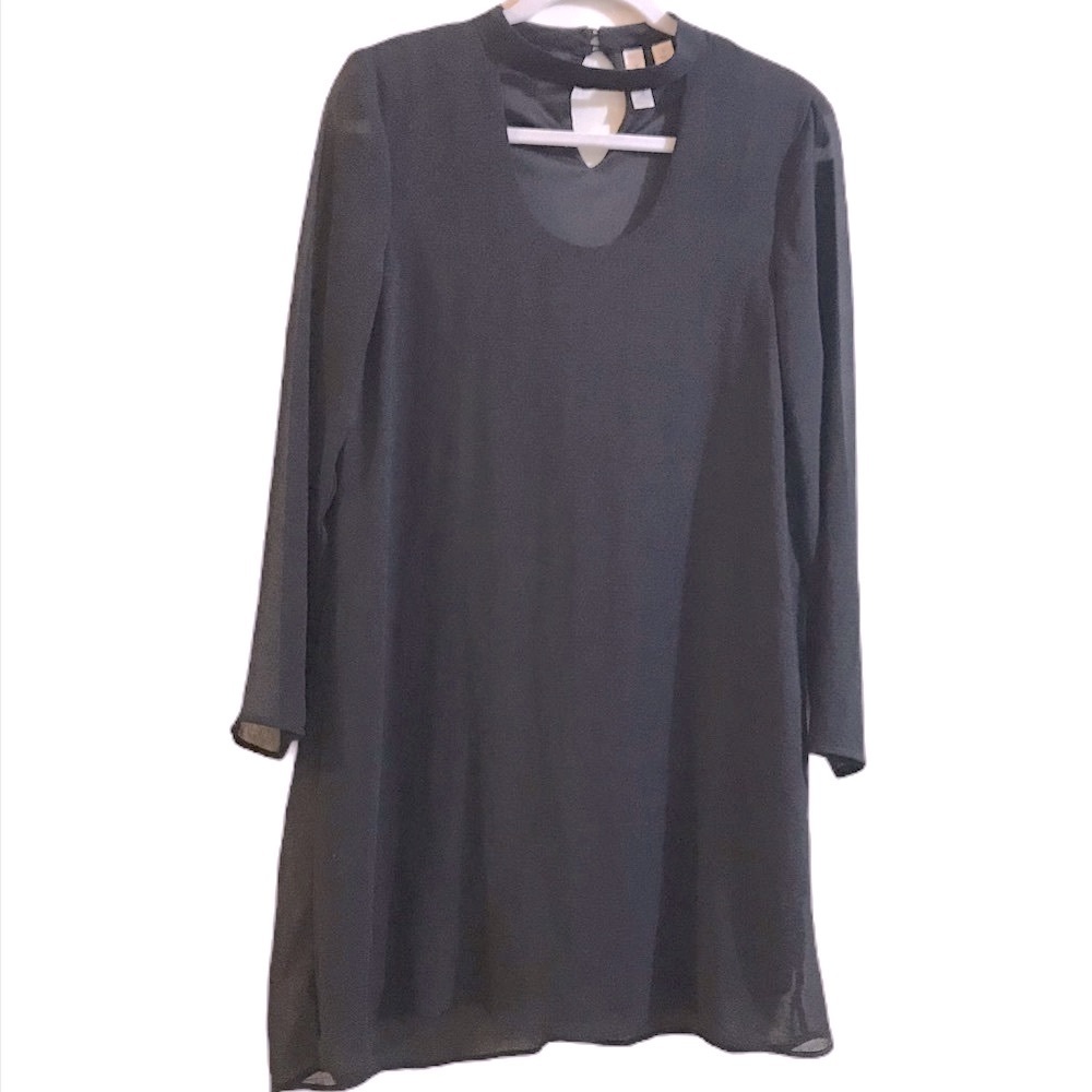 Tacera Tunic Sheer Lined Dress Long Sleeve Lagenlook Office/Career Wedding Guest